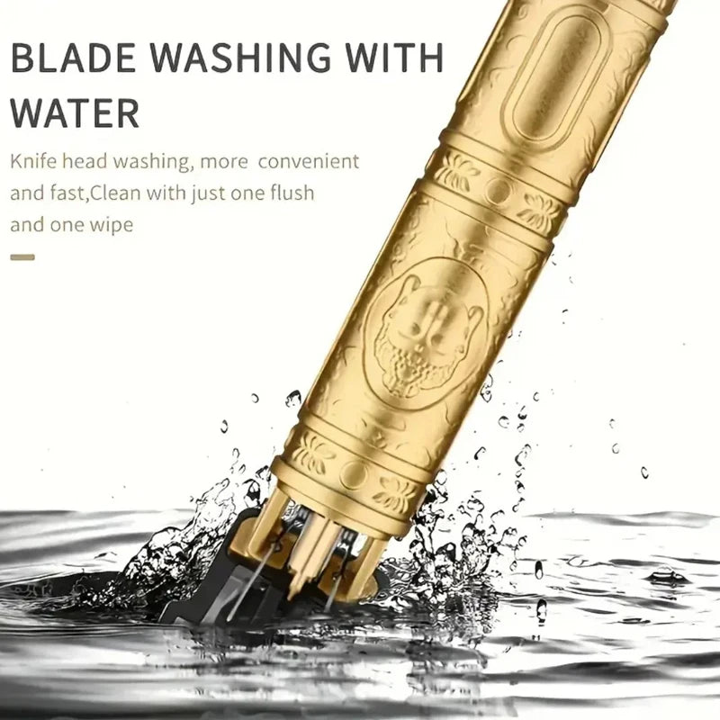 Máquina de Cortar Cabelo Profissional Aparador de Cabelo Recarregável Cortador de Cabelo de Metal para Homens