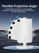 Projetor Portátil HY200 1080P com Ângulo Ajustável de 270° para Celular/Notebook/TV Box, com Entrada HDMI/USB e Alto-falante