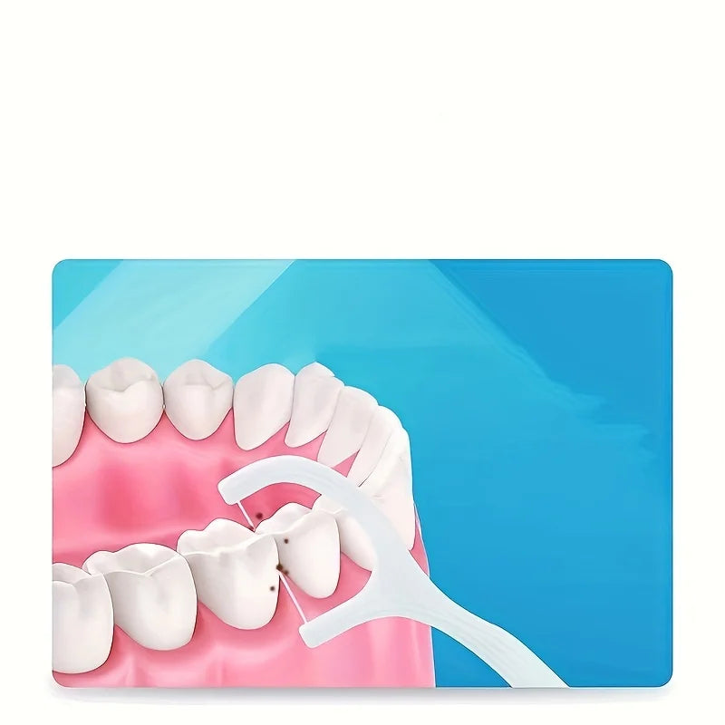 50 unidades de Fio Dental, Fio Dental de Limpeza Profunda para Cuidados Bucais Adequados, Palitos de Fio Dental Descartáveis Portáteis para Viagem e Uso Diário