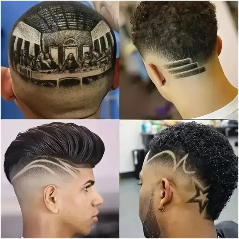 Máquina de Cortar Cabelo Profissional Aparador de Cabelo Recarregável Cortador de Cabelo de Metal para Homens