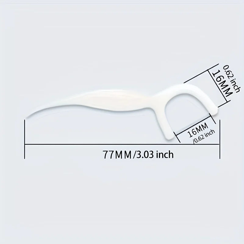 50 unidades de Fio Dental, Fio Dental de Limpeza Profunda para Cuidados Bucais Adequados, Palitos de Fio Dental Descartáveis Portáteis para Viagem e Uso Diário