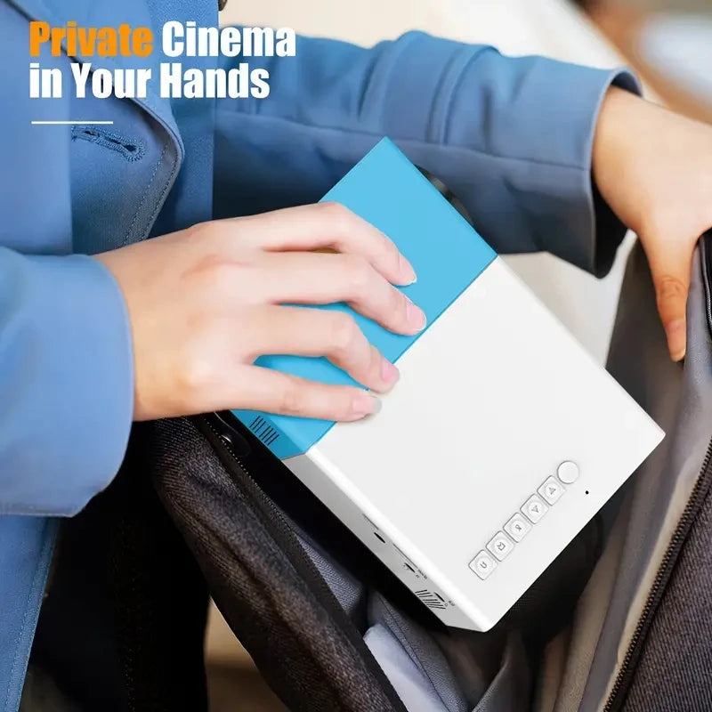 Mini projetor YG300 HD, fácil transporte, adequado para projeção em quartos, salas de estar, escritórios, etc.