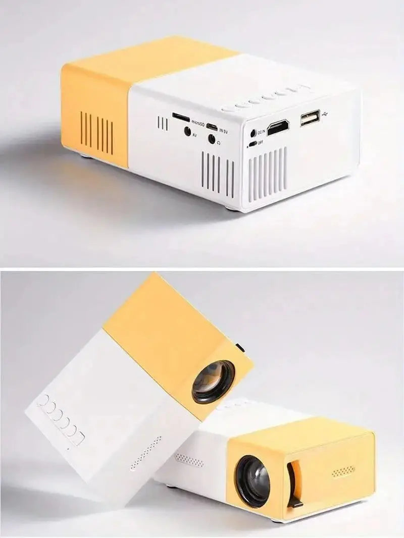 Mini projetor YG300 HD, fácil transporte, adequado para projeção em quartos, salas de estar, escritórios, etc.