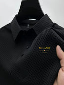 Classic men's casual POLO shirt soft and breathable MILAN pattern quick-drying top T-shirt