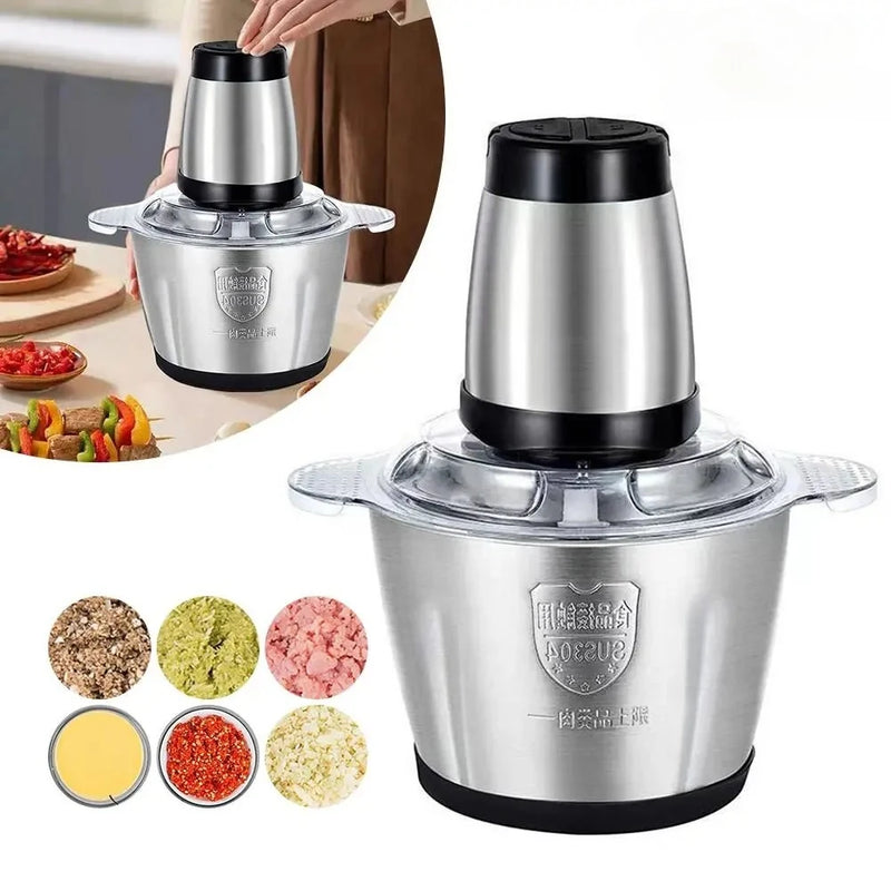 3L Household Electric Mini Mixer Taro Masher Multi-Function Vegetable & Fruit Grinder Stainless Steel Food Processor Meat Mincer