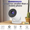 Projetor Portátil HY200 1080P com Ângulo Ajustável de 270° para Celular/Notebook/TV Box, com Entrada HDMI/USB e Alto-falante