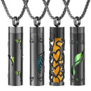 Colar Difusor de Aromaterapia em Aço Inoxidável Preto, Pingente em Espiral Aberto para Óleos Essenciais, Perfume, Medalhão Personalizado