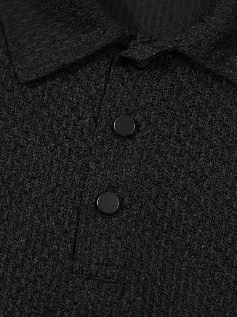 Classic men's casual POLO shirt soft and breathable MILAN pattern quick-drying top T-shirt