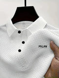 Classic men's casual POLO shirt soft and breathable MILAN pattern quick-drying top T-shirt