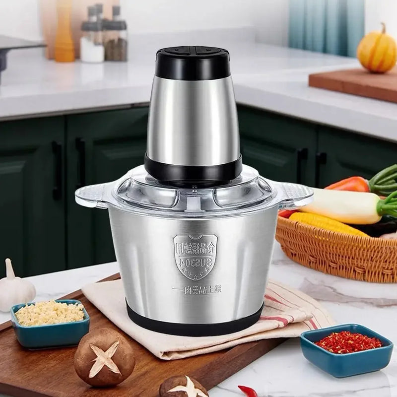 3L Household Electric Mini Mixer Taro Masher Multi-Function Vegetable & Fruit Grinder Stainless Steel Food Processor Meat Mincer