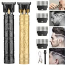 Máquina de Cortar Cabelo Profissional Aparador de Cabelo Recarregável Cortador de Cabelo de Metal para Homens