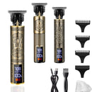 Máquina de Cortar Cabelo Profissional Aparador de Cabelo Recarregável Cortador de Cabelo de Metal para Homens