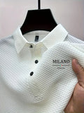 Classic men's casual POLO shirt soft and breathable MILAN pattern quick-drying top T-shirt