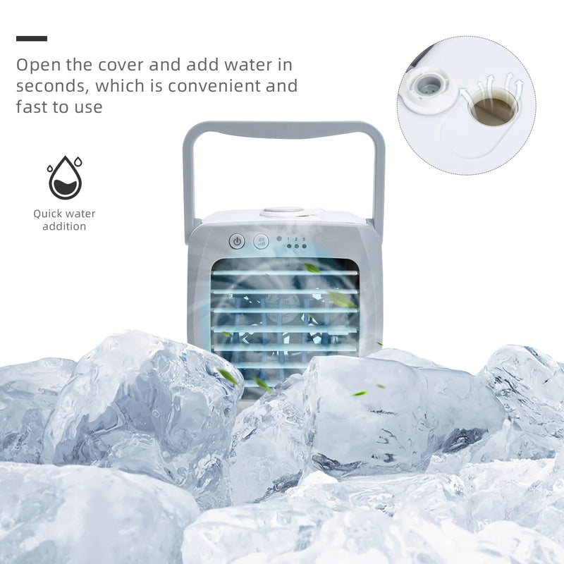 Ar Condicionado Portátil, Resfriador Umidificador, Ventilador de Escritório