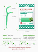 300 unidades de Fio Dental com suporte de sabor Hortelã para Adultos, Palitos de Fio Dental Ultra-Finos, Fio Dental Portátil para Casa e Viagem