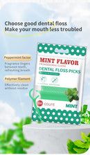 300 unidades de Fio Dental com suporte de sabor Hortelã para Adultos, Palitos de Fio Dental Ultra-Finos, Fio Dental Portátil para Casa e Viagem
