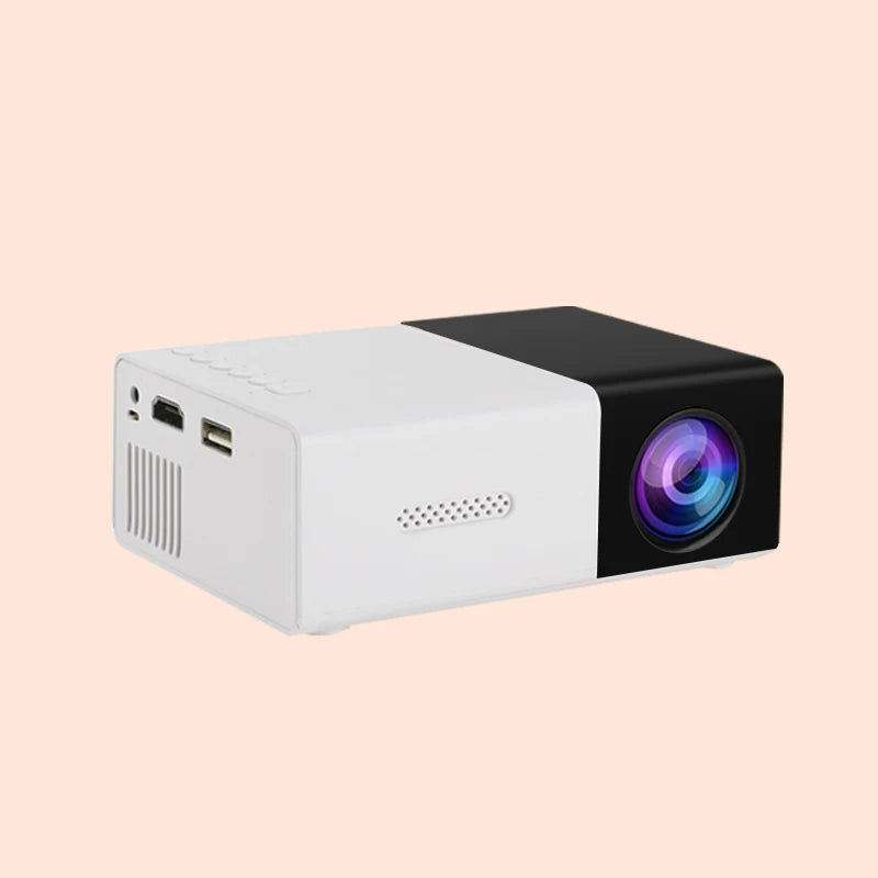 Mini projetor YG300 HD, fácil transporte, adequado para projeção em quartos, salas de estar, escritórios, etc.